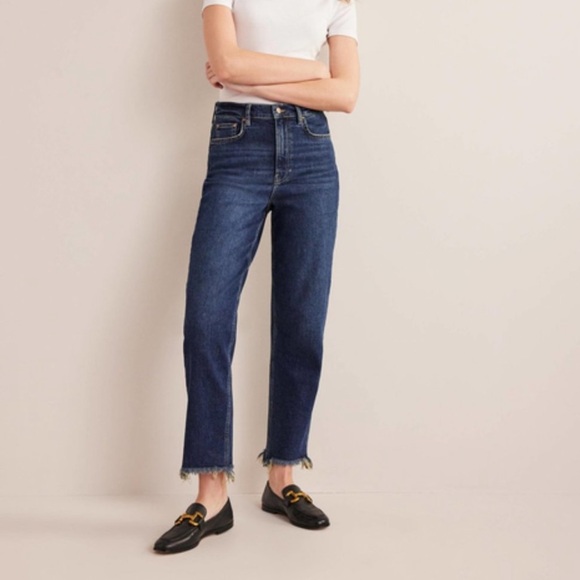 Boden Denim - Boden Women’s High Rise Classic Slim Jeans Cropped Raw Hem W28 L28